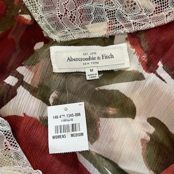 NWT Abercrombie & Fitch Floral Lace Cami Top - Picture 7 of 10